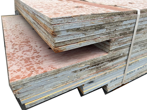 36 pc. bundle of 3/4" concrete form plywood in various sizes (C). 