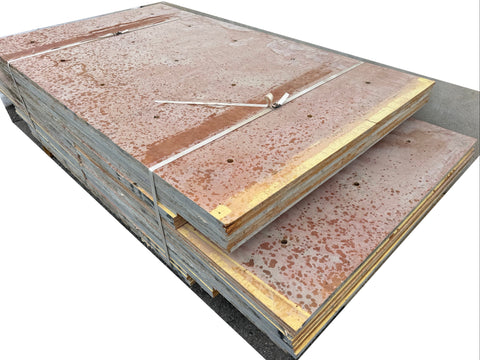 36 pc. bundle of 3/4" concrete form plywood in various sizes (C). 