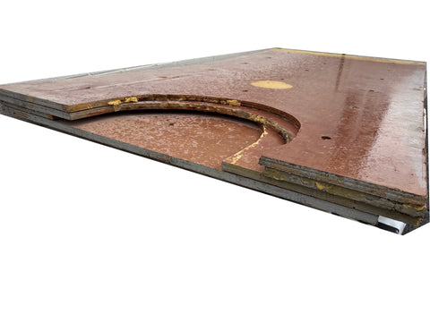 4 pc. bundle of 3/4" concrete form plywood partials (D). 