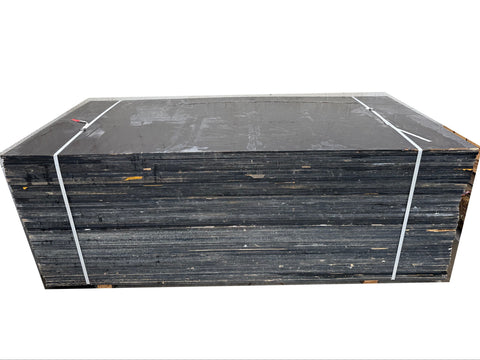 3/4"x4'x8' black coated plywood sheets in a 47 pc. bundle (G). 