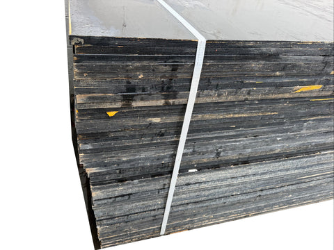 3/4"x4'x8' black coated plywood sheets in a 47 pc. bundle (G). 