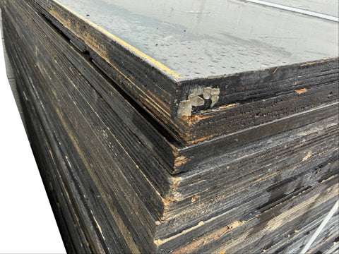 3/4"x4'x8' black coated plywood sheets in a 47 pc. bundle (G). 