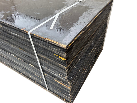 3/4"x4'x8' black coated plywood sheets in a 47 pc. bundle (G). 