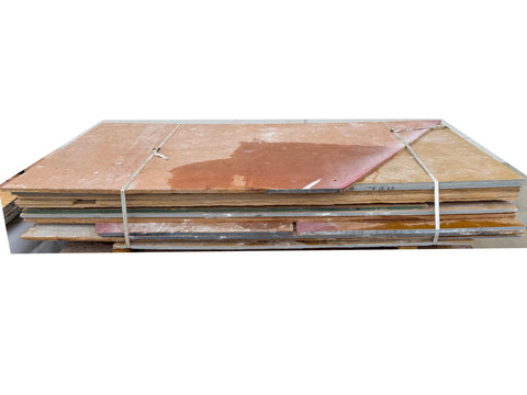 3/4" concrete form plywood sheets in a 18 pc. bundle of partial sizes (H). 