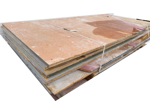 3/4" concrete form plywood sheets in a 18 pc. bundle of partial sizes (H). 