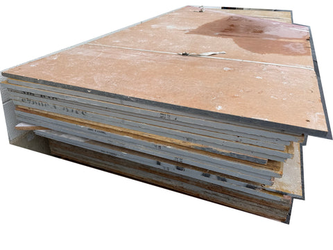 3/4" concrete form plywood sheets in a 18 pc. bundle of partial sizes (H). 