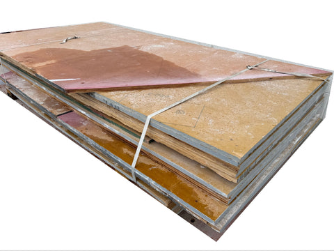 3/4" concrete form plywood sheets in a 18 pc. bundle of partial sizes (H). 