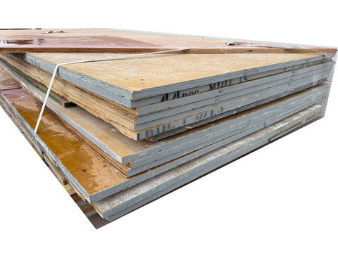 3/4" concrete form plywood sheets in a 18 pc. bundle of partial sizes (H). 
