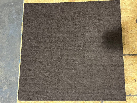 Good, used, brown, 20", commercial carpet tile. 