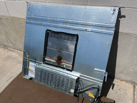 Overview of BEST 36" retractable range hood removed from countertop. 