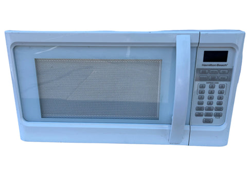 Overview of good used Hamilton Beach #HB-P100N30AL-S3 microwave oven. 