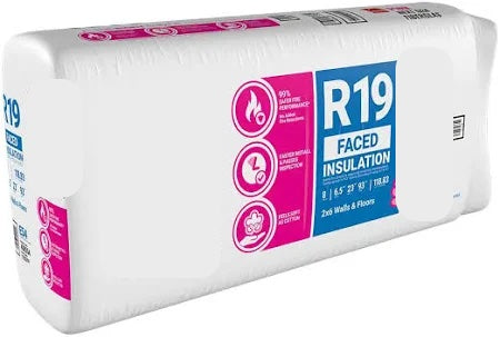 R19 Kraft-faced Fiberglass Batt Insulation