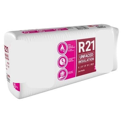 R21 Unfaced Fiberglass Batt Insulation