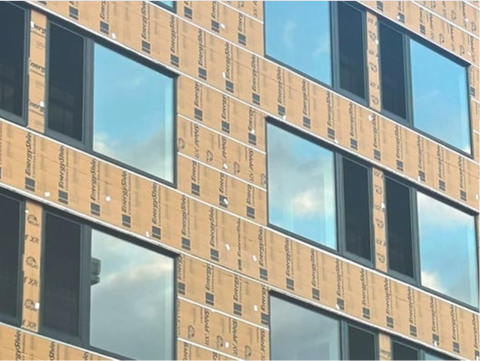 Commercial building with Atlas Energy Shield XR polyliso insulation installed. 