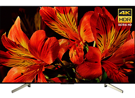 Front view of 2018 Sony XBR-65X850F 65" Smart HDTV. 