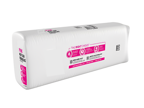 Bag of new, 16", R49, unfaced fiberglass batt insulation for attics & ceilings. 