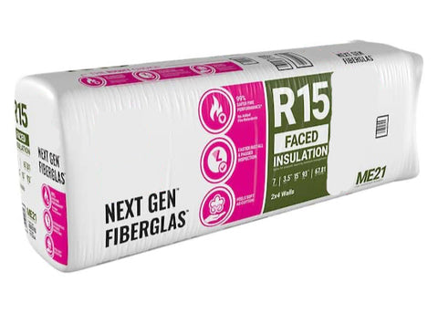 R15 Kraft Paper Faced Fiberglass Batt Insulation